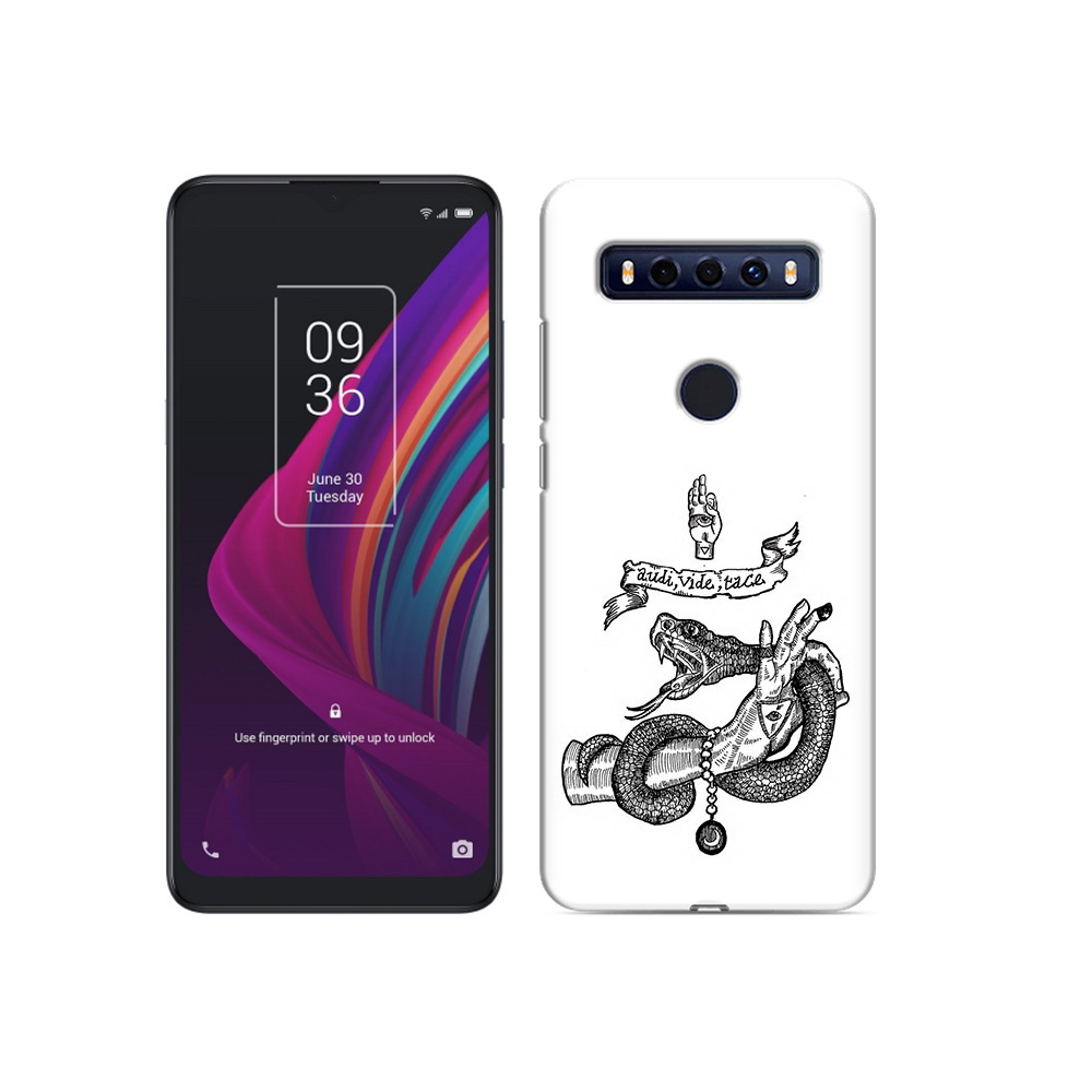 

Чехол MyPads Tocco для TCL 10 SE змея на руке рисунок, Прозрачный, Tocco