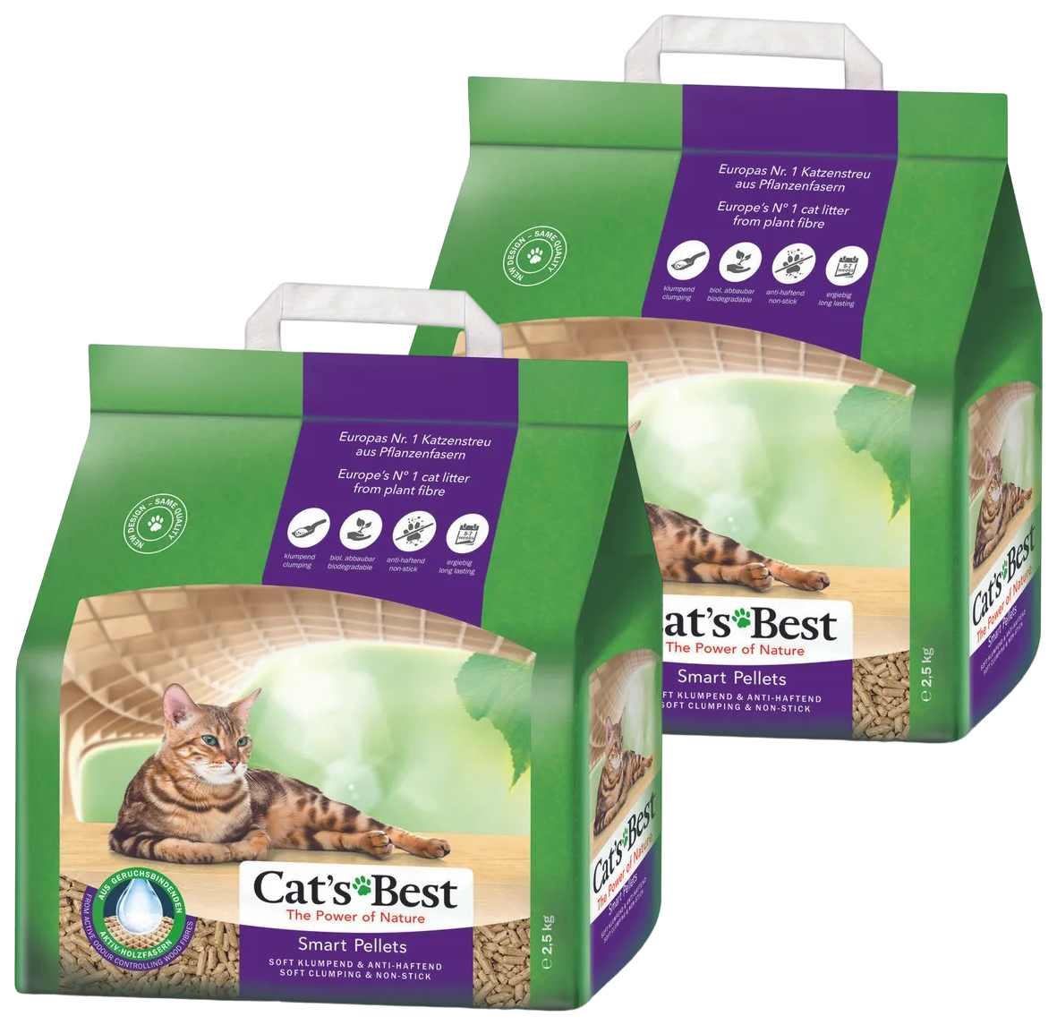 CAT'S BESТ CAT'S BEST SMART PELLETS - Кэтс Бэст наполнитель древесно-комкующийся для длинн