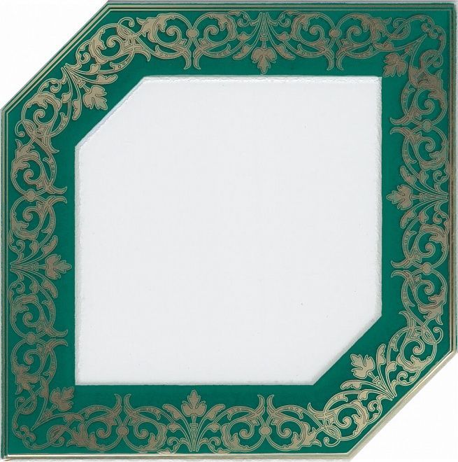 Декор Клемансо зеленый 15х15 плитка облицовочная axima равенна зеленый 300x200x7 мм 24 шт 1 44 кв м