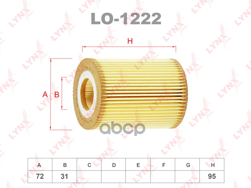 

Фильтр Масляный Mercedes C,E,Ml,R,G,Sprinter,Vito (3.0 D) Lynx Lo1222