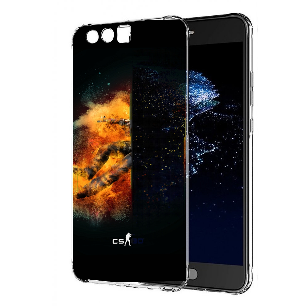 

Чехол бампер MyPads CS-go-Контр-террорист мужской для Huawei P10, Прозрачный, Tocco