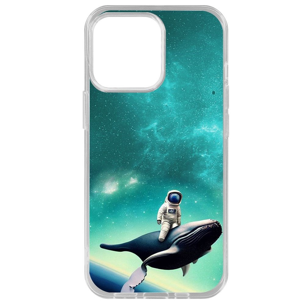 

Чехол-накладка Krutoff Clear Case Космоплавание для iPhone 14 Pro Max, Прозрачный