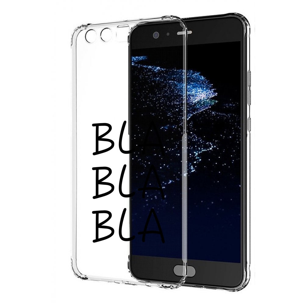

Чехол бампер MyPads Bla-Bla для Huawei P10 Plus противоударный, Прозрачный, Tocco