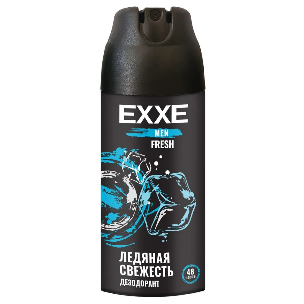 EXXE Men Fresh Дезодорант спрей Ледяная свежесть 48ч 150мл exxe дезодорант спрей fresh ледяная свежесть 48 часов 150