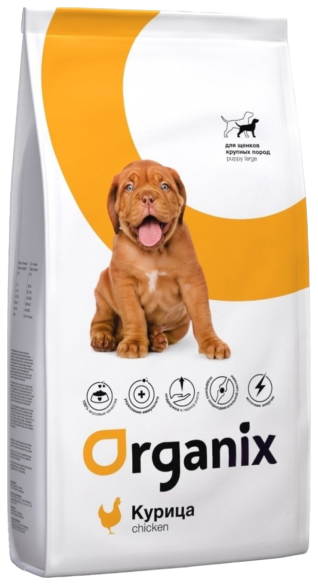 

ORGANIX ORGANIX PUPPY LARGE BREED CHICKEN для щенков крупных пород с курицей (18 + 18 кг)