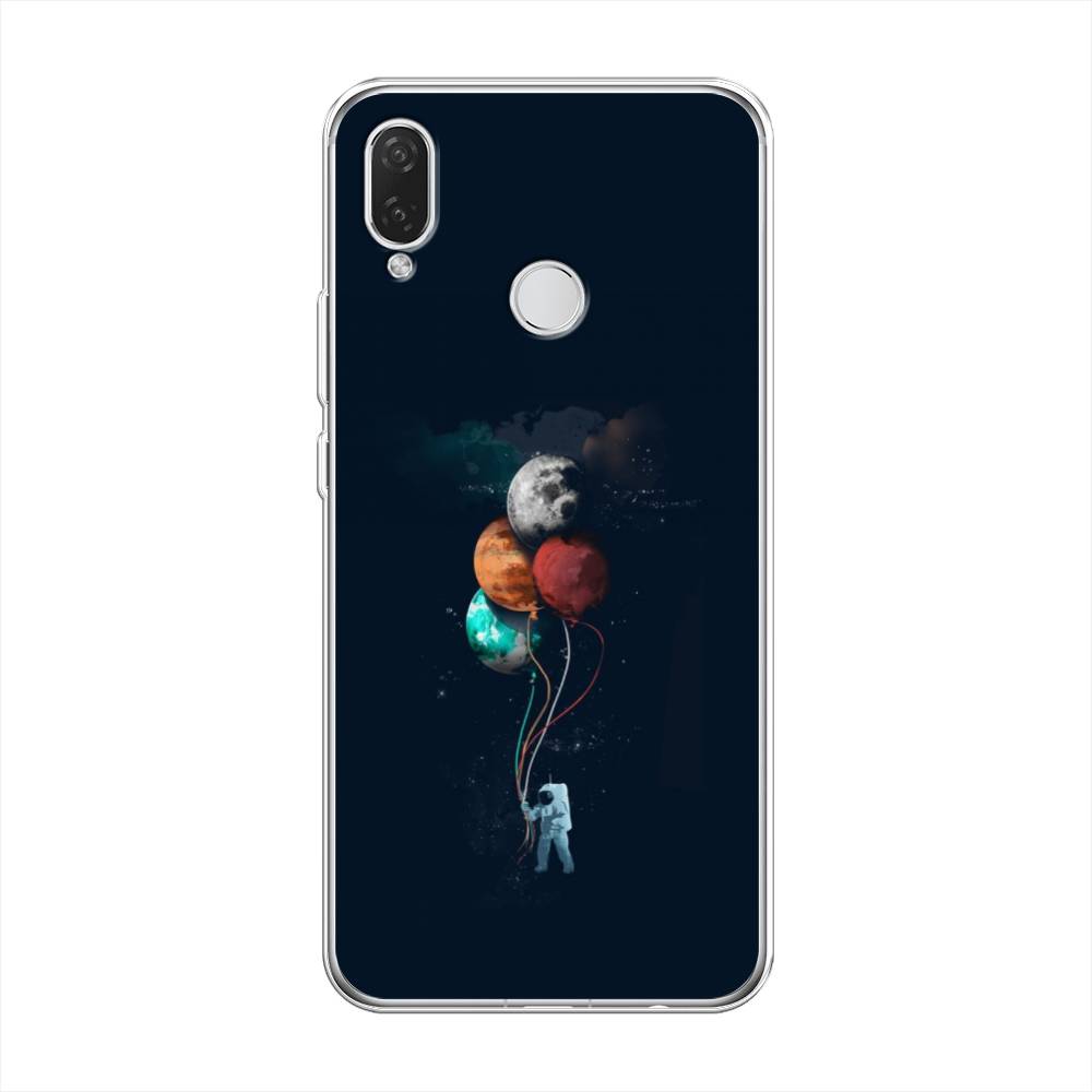 

Чехол на Huawei Nova 3i "Космонавт с шариками", Разноцветный, 68350-4