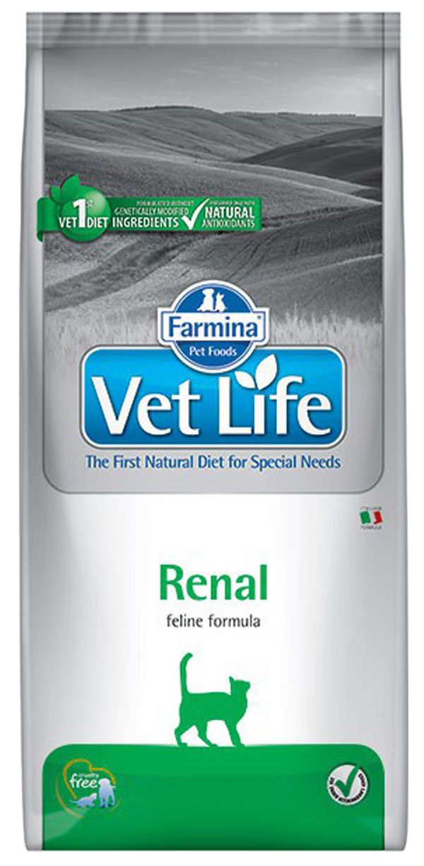 фото Сухой корм для кошек farmina vet life feline renal курица 2 шт по 2 кг