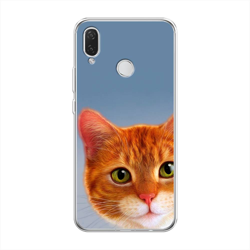 

Чехол на Huawei Nova 3i "Любопытный котик", Коричневый, 68350-1