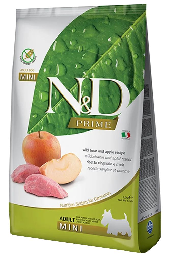 

FARMINA FARMINA DOG N&D PRIME ADULT MINI BOAR & APPLE беззерновой для взрослых собак мален