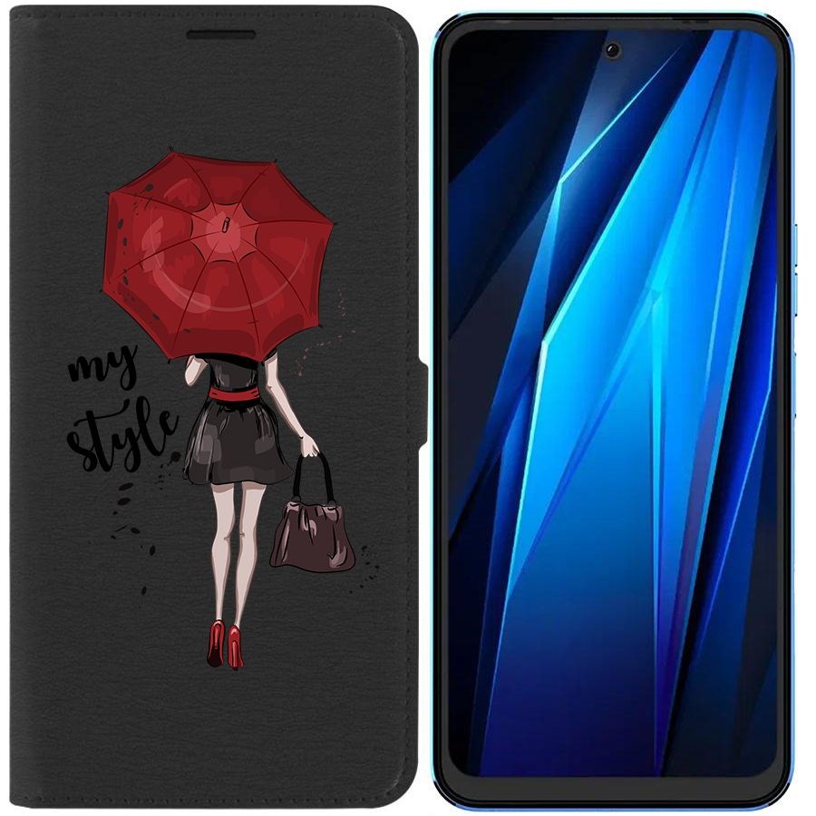 

Чехол-книжка Eco для Tecno Pova Neo 2 Мой стиль (черный)