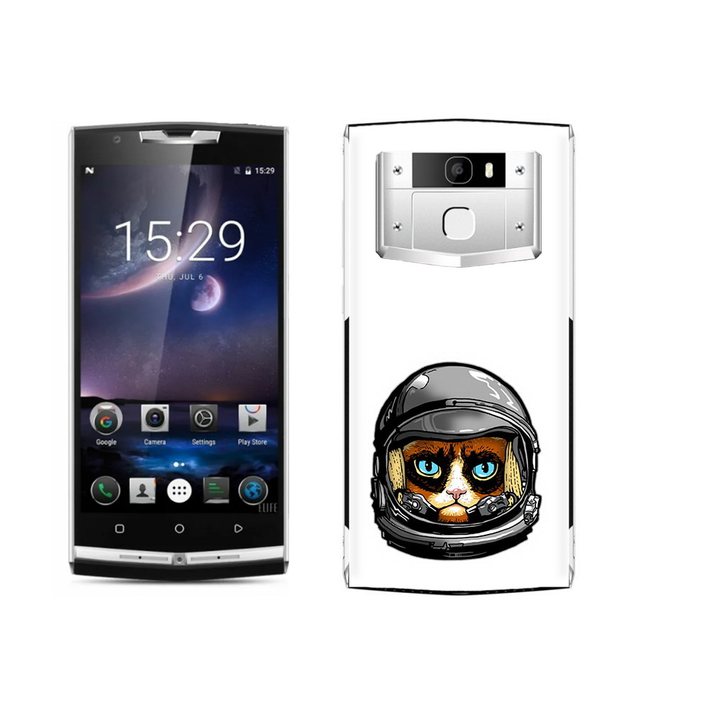 

Чехол MyPads Tocco для Oukitel K10000 Pro кот космонавт, Прозрачный, Tocco