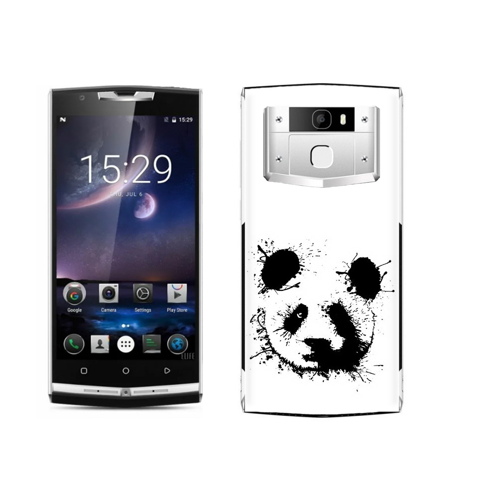 

Чехол MyPads Tocco для Oukitel K10000 Pro клякса-панда, Прозрачный, Tocco