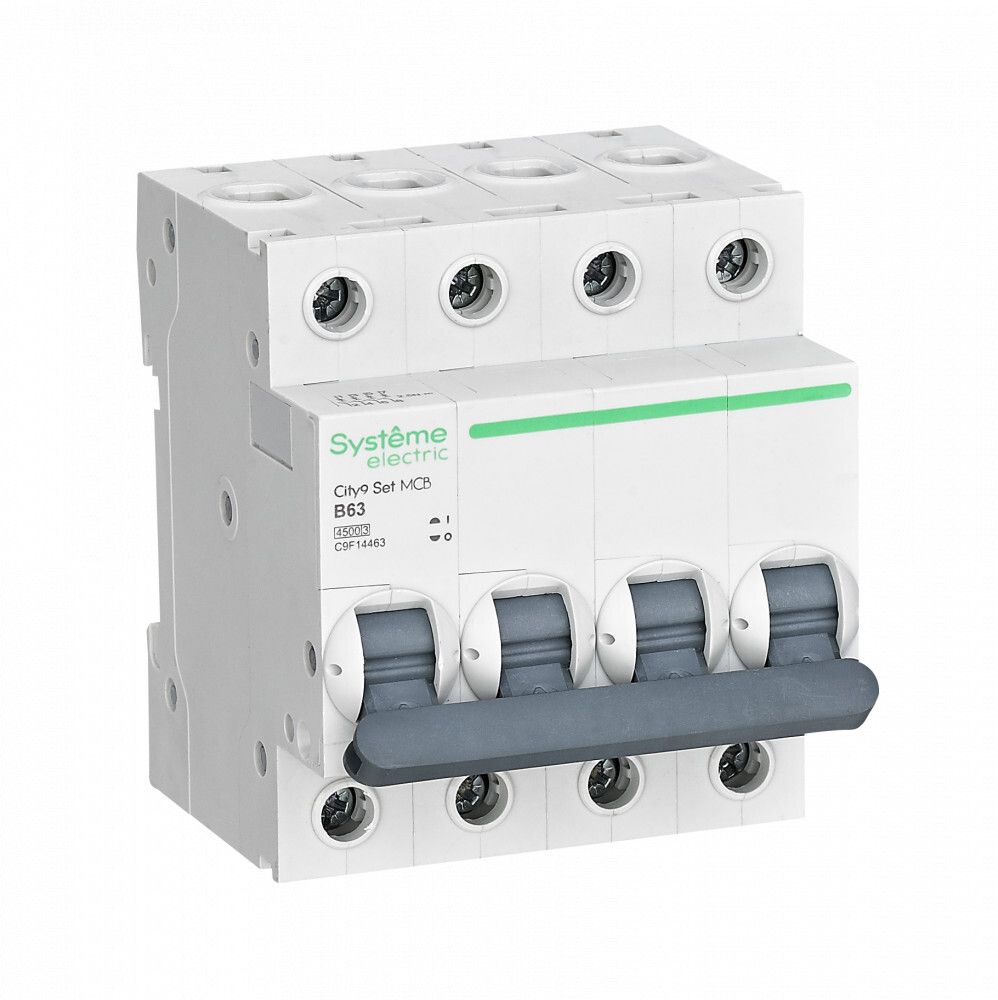 фото Автоматический выключатель schneider electric city9 set 4р 63 a, тип b, 4.5 ка, c9f14463