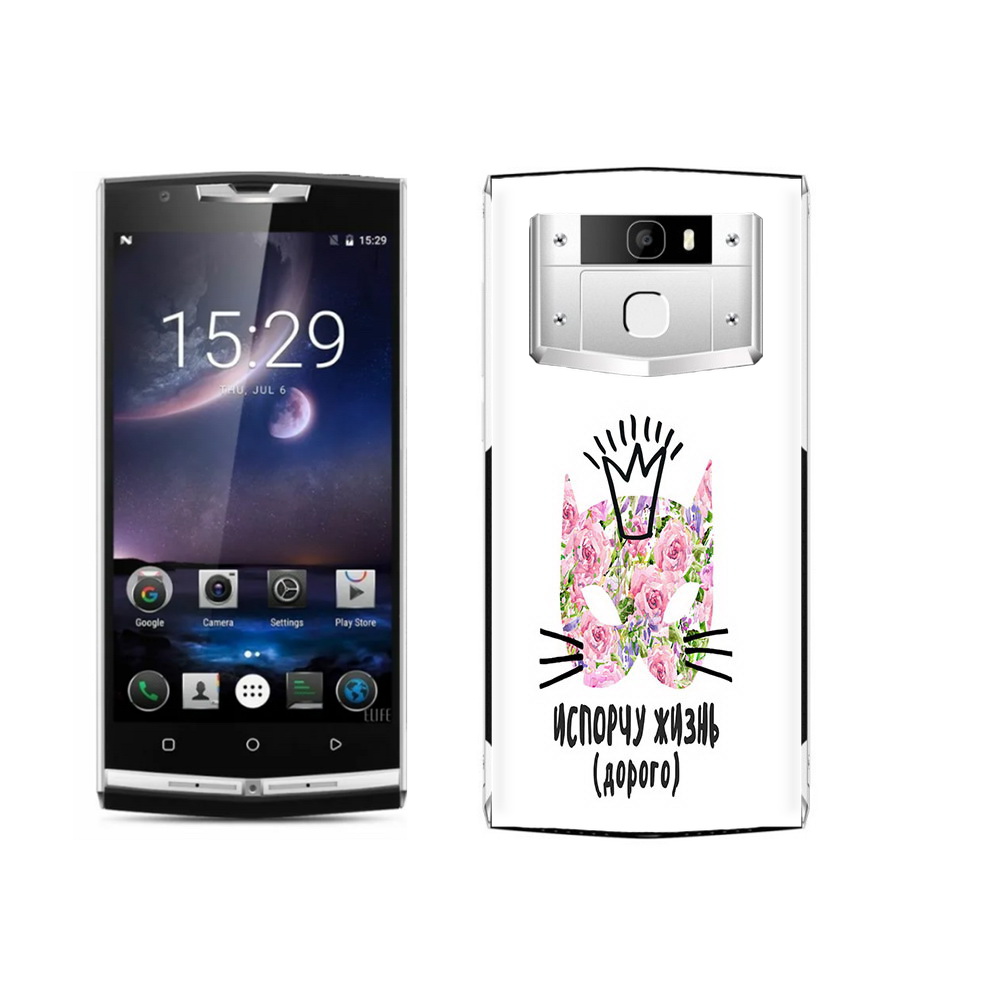 

Чехол MyPads Tocco для Oukitel K10000 Pro испорчу жизнь дорого, Прозрачный, Tocco