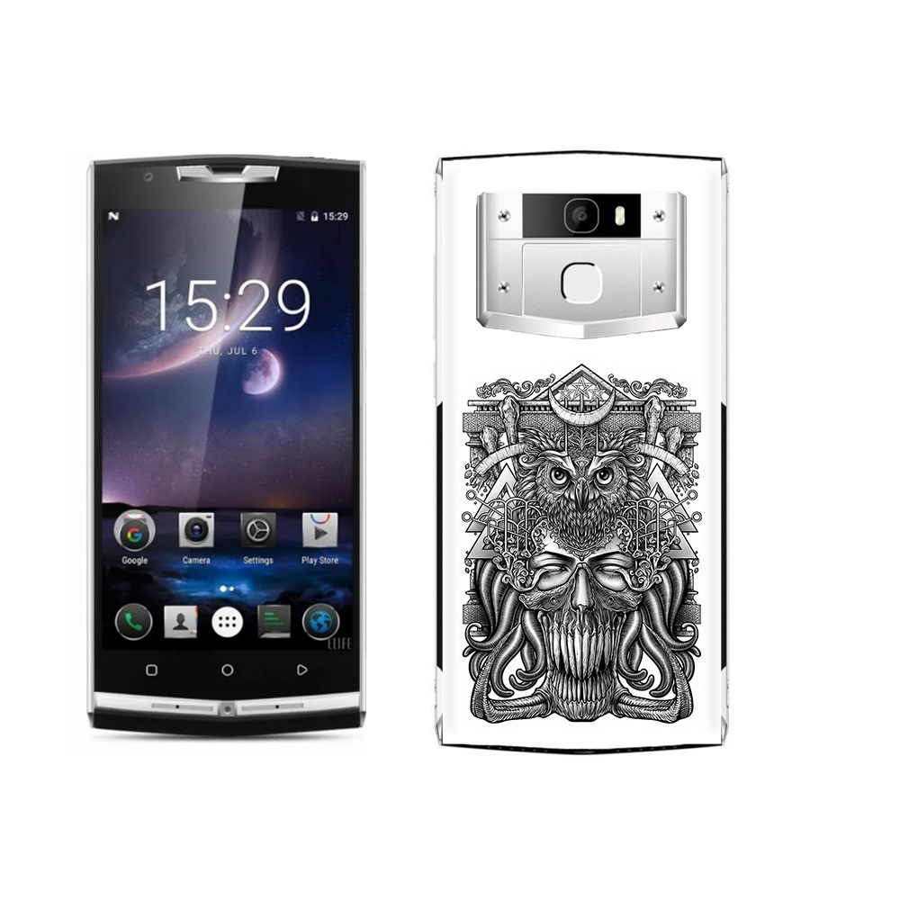 

Чехол MyPads Tocco для Oukitel K10000 Pro зубастая сова, Прозрачный, Tocco