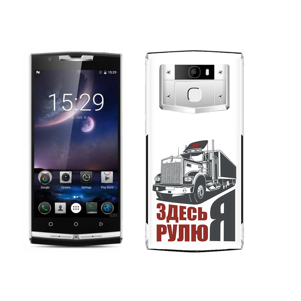 

Чехол MyPads Tocco для Oukitel K10000 Pro здесь я рулю, Прозрачный, Tocco