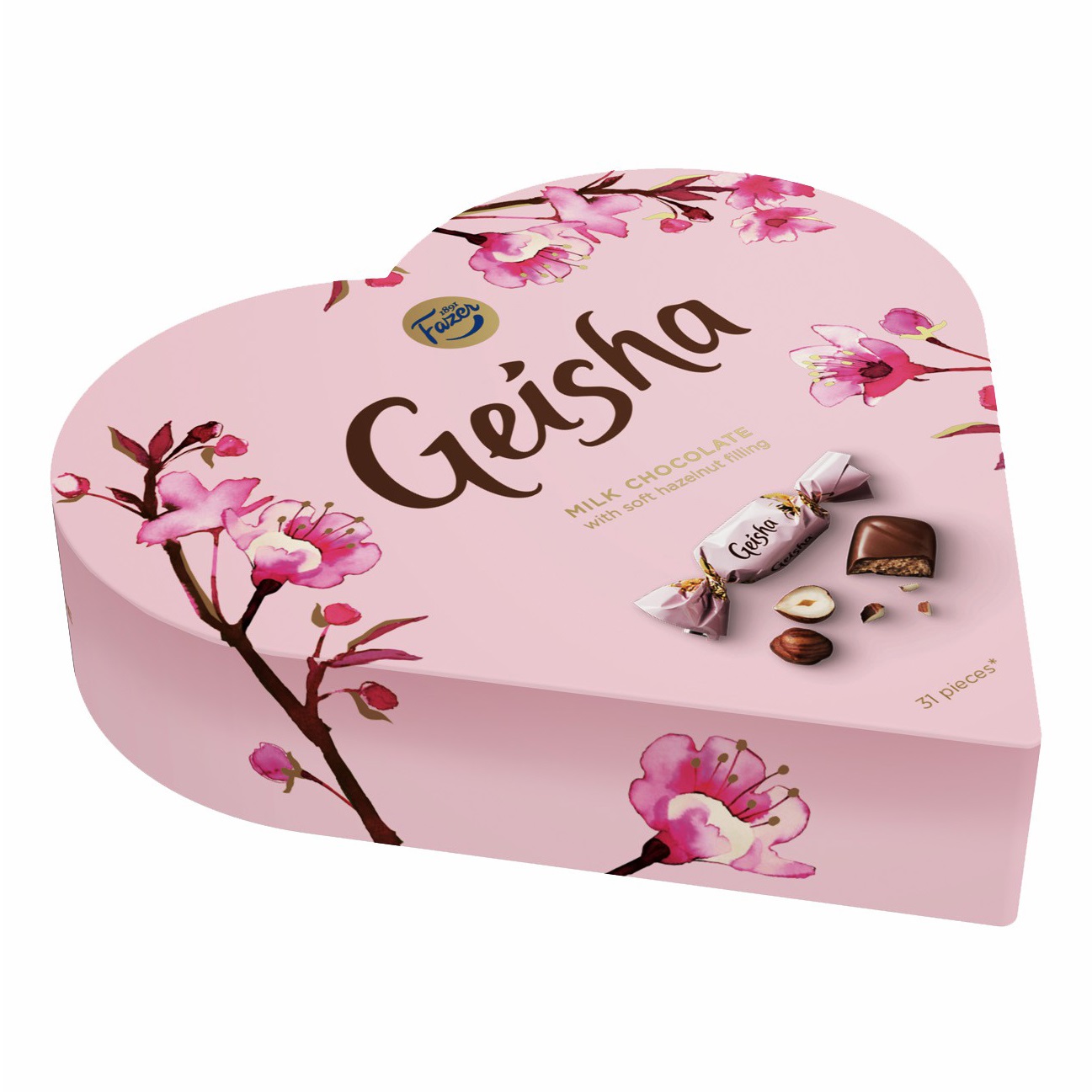 

Шоколадные конфеты Geisha молочный с начинкой из орехового пралине 225 г