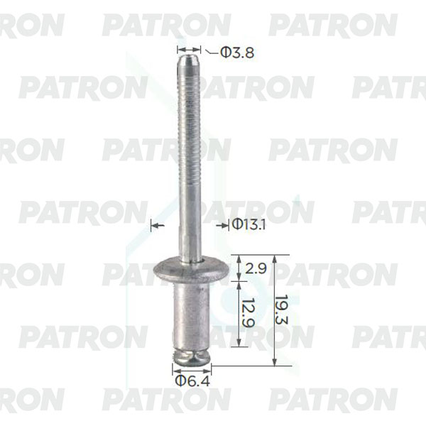 

PATRON P37-1427 Заклепка GM,FORD,CHRYSLER применяемость универсальная 1шт