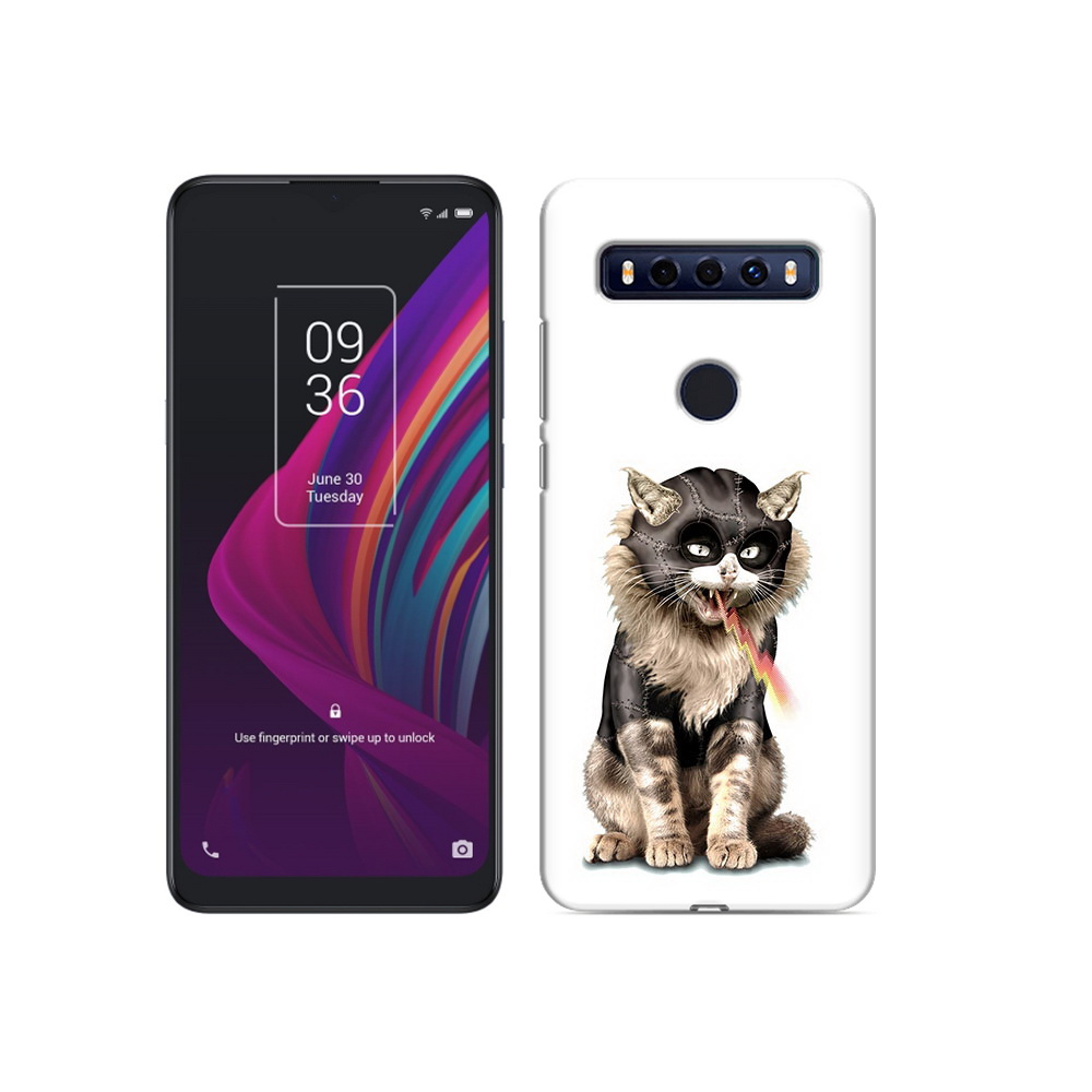 

Чехол MyPads Tocco для TCL 10 SE дьяволский кот, Прозрачный, Tocco