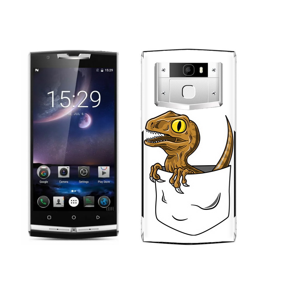 

Чехол MyPads Tocco для Oukitel K10000 Pro динозавр в кармане, Прозрачный, Tocco