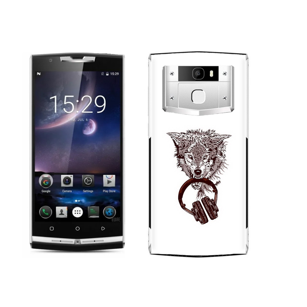 

Чехол MyPads Tocco для Oukitel K10000 Pro дикий волк, Прозрачный, Tocco