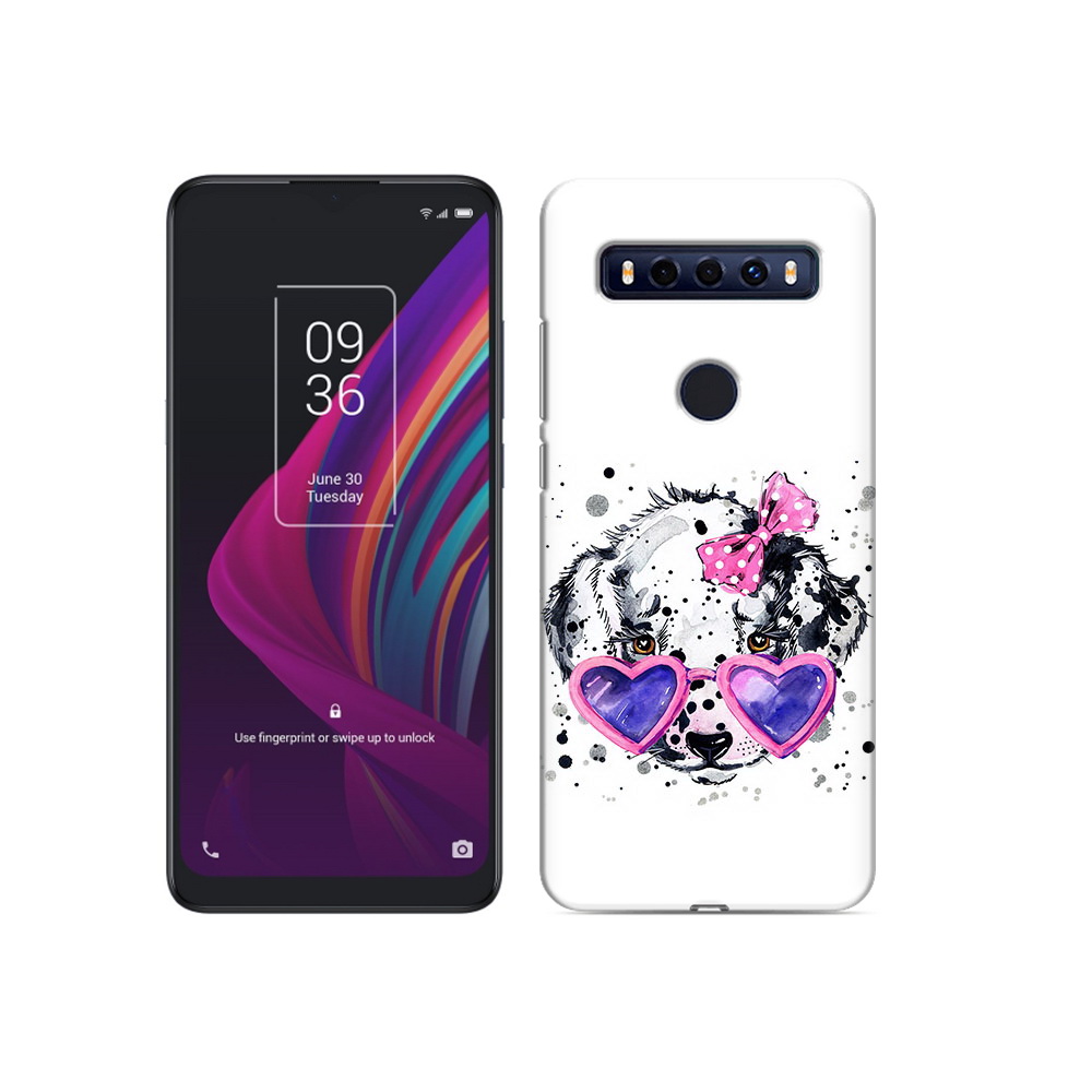 

Чехол MyPads Tocco для TCL 10 SE долматинец в очках, Прозрачный, Tocco