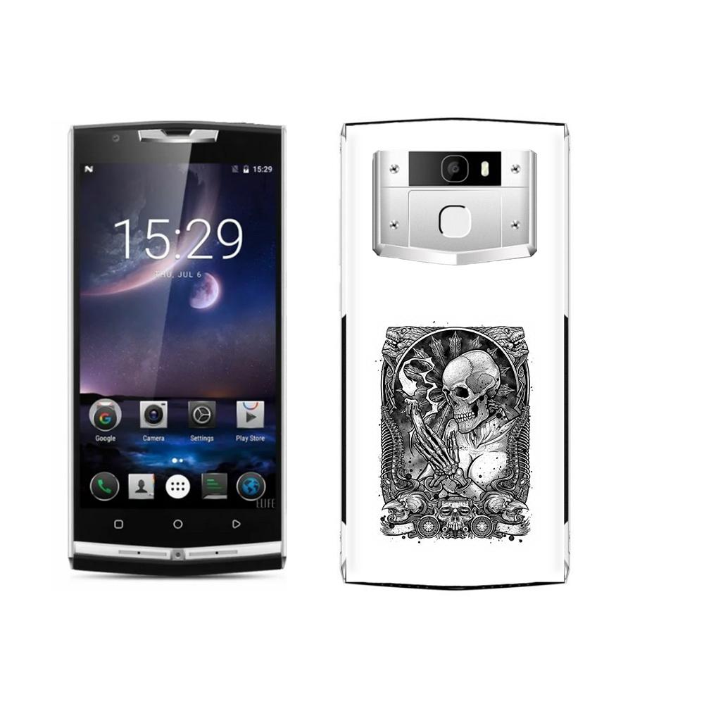 

Чехол MyPads Tocco для Oukitel K10000 Pro девушка скелет, Прозрачный, Tocco