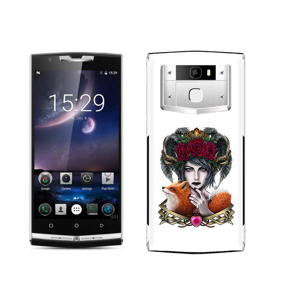 

Чехол MyPads Tocco для Oukitel K10000 Pro девушка с лисой, Прозрачный, Tocco