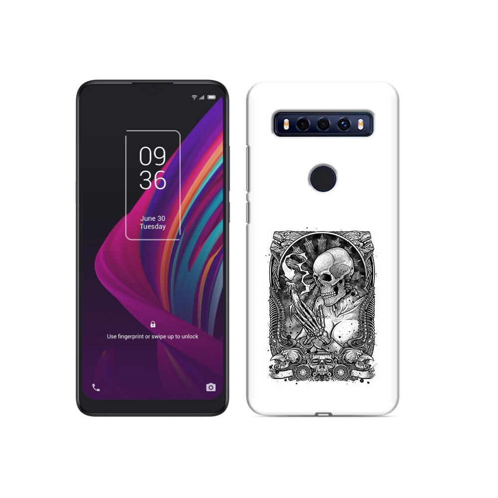 

Чехол MyPads Tocco для TCL 10 SE девушка скелет, Прозрачный, Tocco