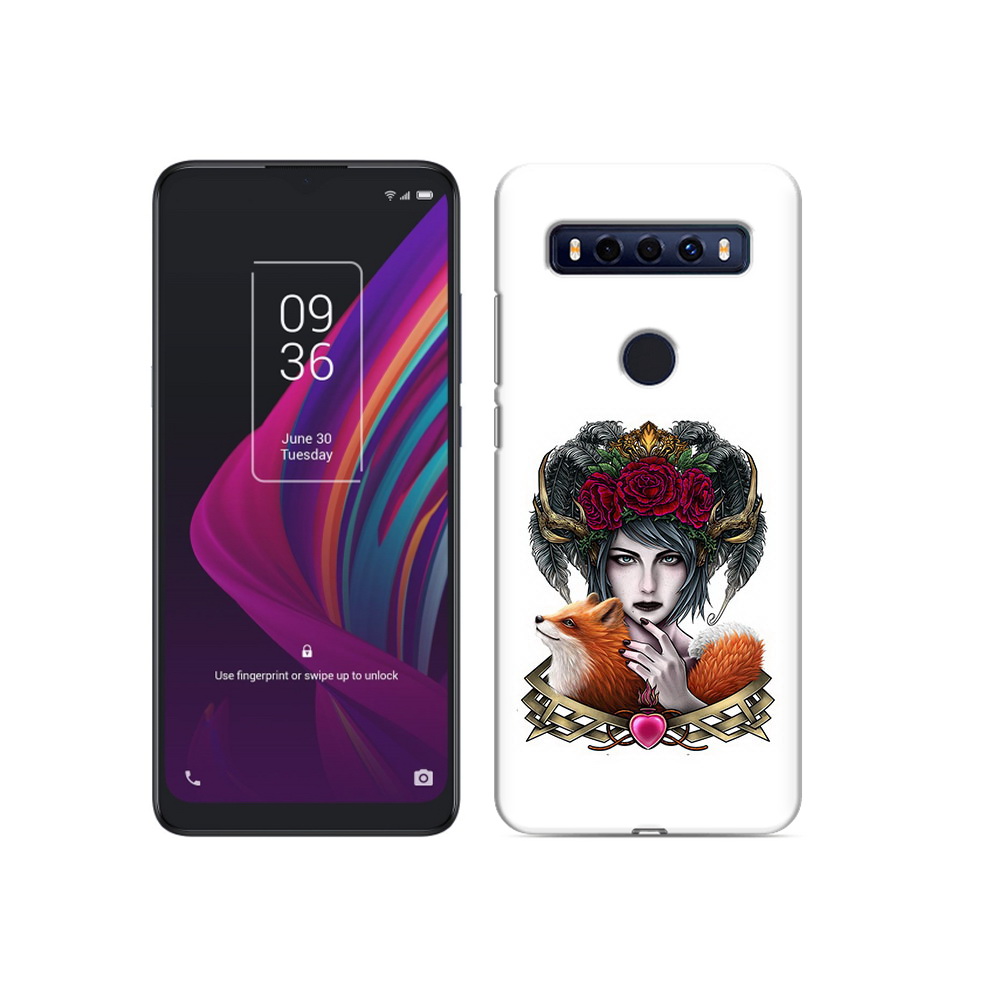 

Чехол MyPads Tocco для TCL 10 SE девушка с лисой, Прозрачный, Tocco