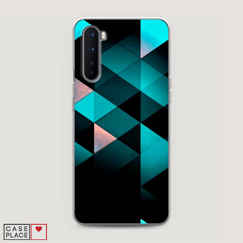 

Чехол Awog на OnePlus Nord / ВанПлас Nord "Геометрия 16", Голубой;черный, 151350-3