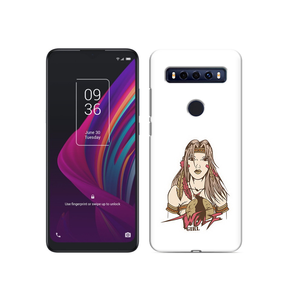 

Чехол MyPads Tocco для TCL 10 SE девушка волк, Прозрачный, Tocco