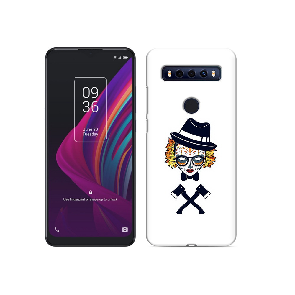 

Чехол MyPads Tocco для TCL 10 SE девушка в маске с топорами рисунок, Прозрачный, Tocco