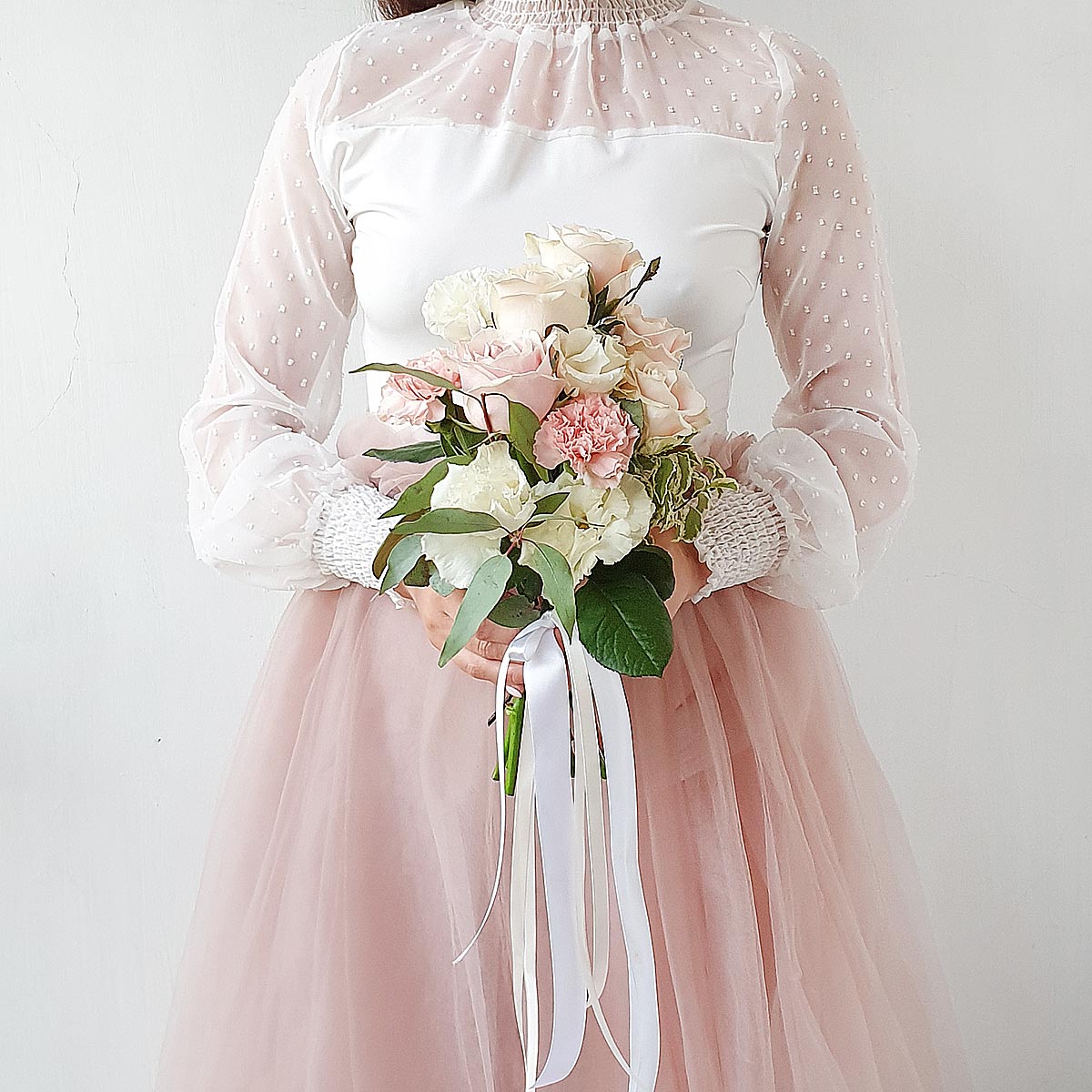 

Букет живых цветов, Талисман Флора, B1246, 30см