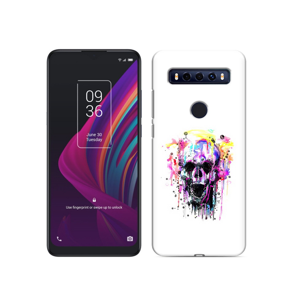

Чехол MyPads Tocco для TCL 10 SE граффити череп, Прозрачный, Tocco