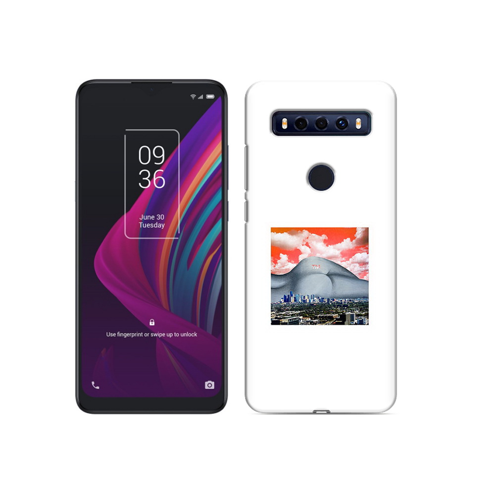 

Чехол MyPads Tocco для TCL 10 SE город с девушкой на фоне, Прозрачный, Tocco
