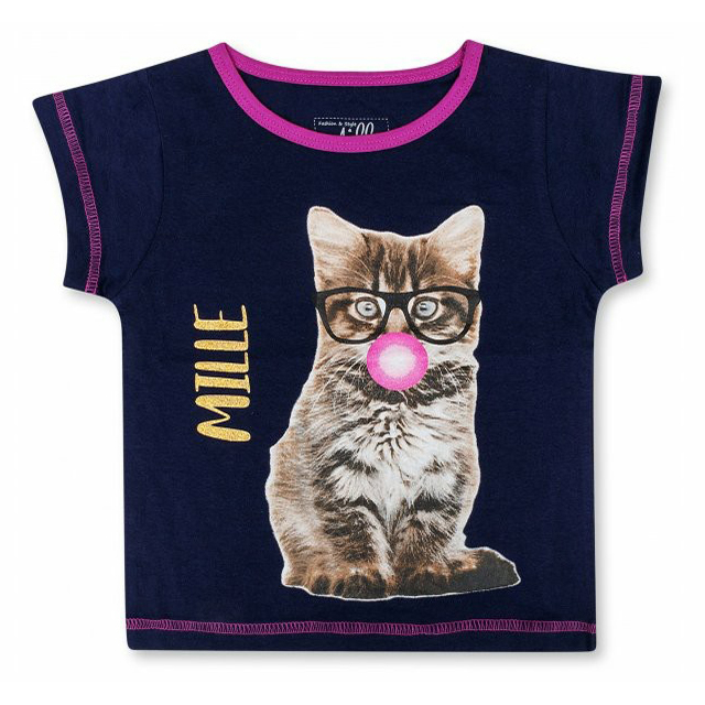 

Футболка детская Mille Meow 3 цв. синяя р. 140, Синий, Meow 3
