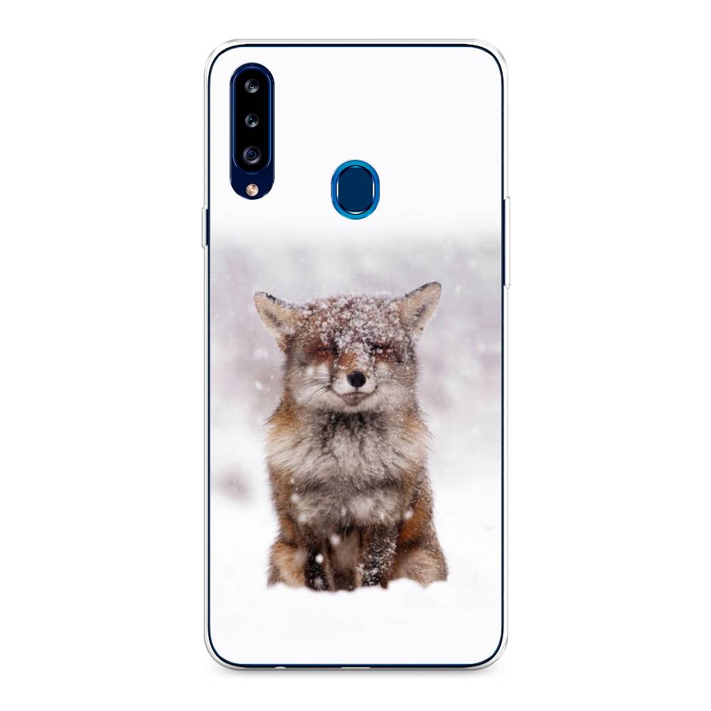 

Чехол на Samsung Galaxy A20s "Зимняя лиса", Белый;серый;коричневый, 2100850-1