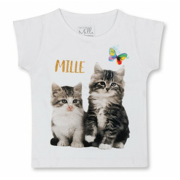 

Футболка детская Mille Meow 2 цв. белый р. 98, Meow 2
