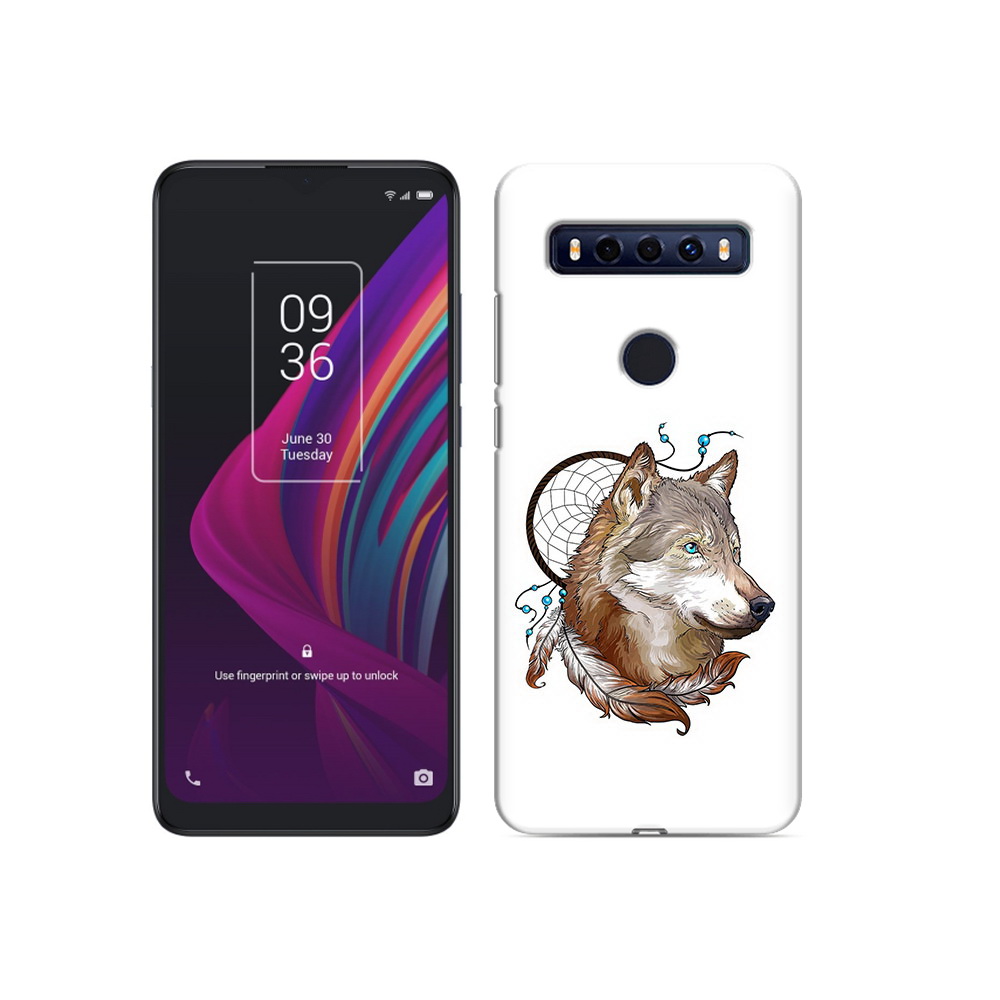 

Чехол MyPads Tocco для TCL 10 SE волк и ловец снов, Прозрачный, Tocco