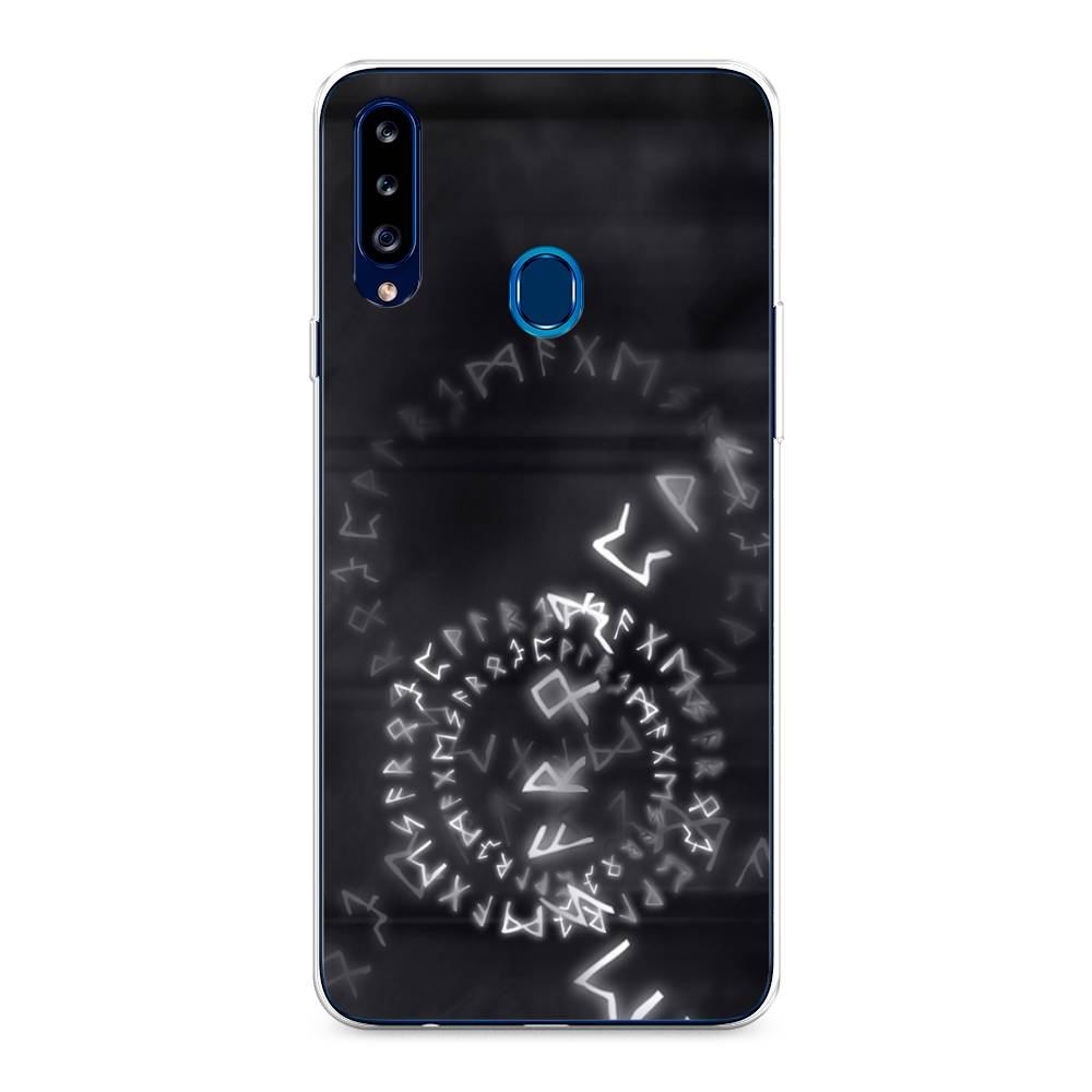 

Чехол на Samsung Galaxy A20s "Руны", Серый;черный, 2100850-3
