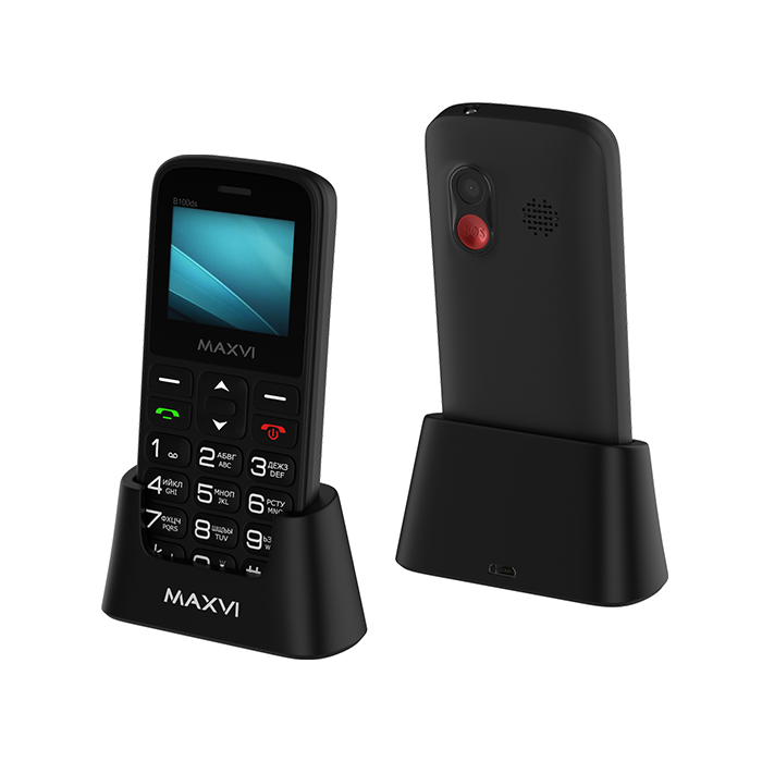 фото Мобильный телефон maxvi b100ds black