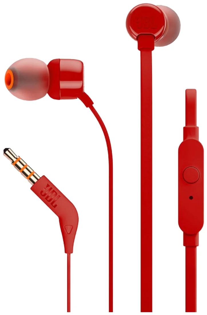 

Гарнитура JBL Tune 110, 3.5 мм, вкладыши, красный [jblt110red]