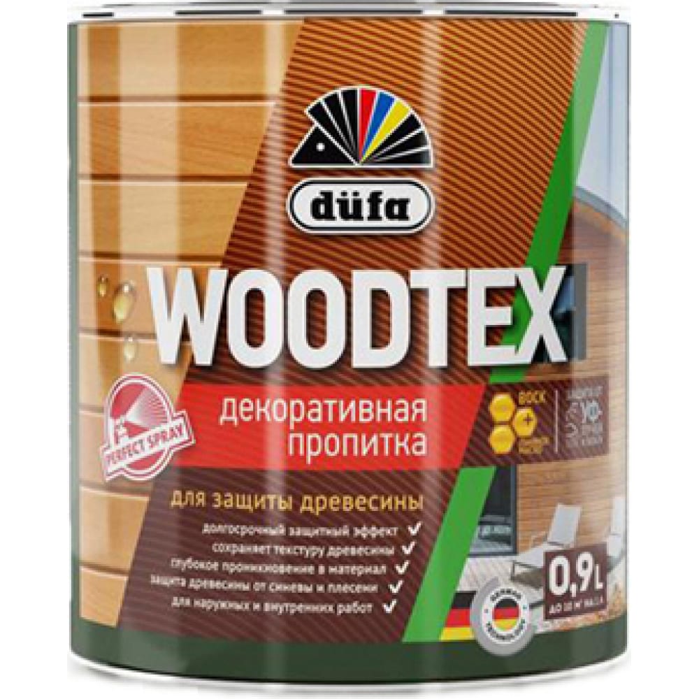 Пропитка Dufa Wood Tex бесцветная, 0.9 л Н0000006065