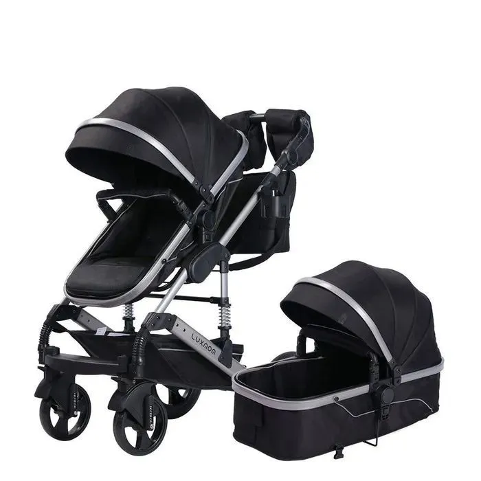 

Коляска детская luxmom 558 черный лен, 558