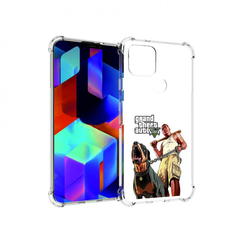 

Чехол MyPads Tocco для Google Pixel 5 GTA грозная собака, Прозрачный, Tocco