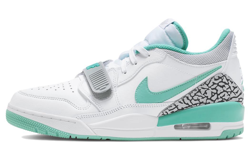 

Кеды унисекс Jordan Jordan Legacy 312 low white turquoise белые 42 EU, Белый, Jordan Legacy 312 low white turquoise