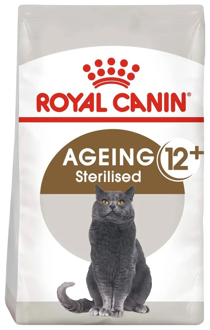 Сухой корм для кошек Royal Canin Ageing Sterilised 12+, для пожилых, 12 шт по 0,4 кг