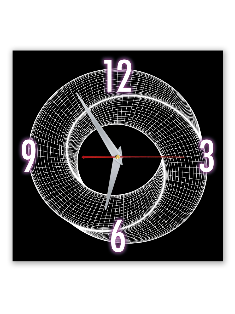 фото Часы настенные decoretto интерьерные иллюзия 30х30 см стеклянные