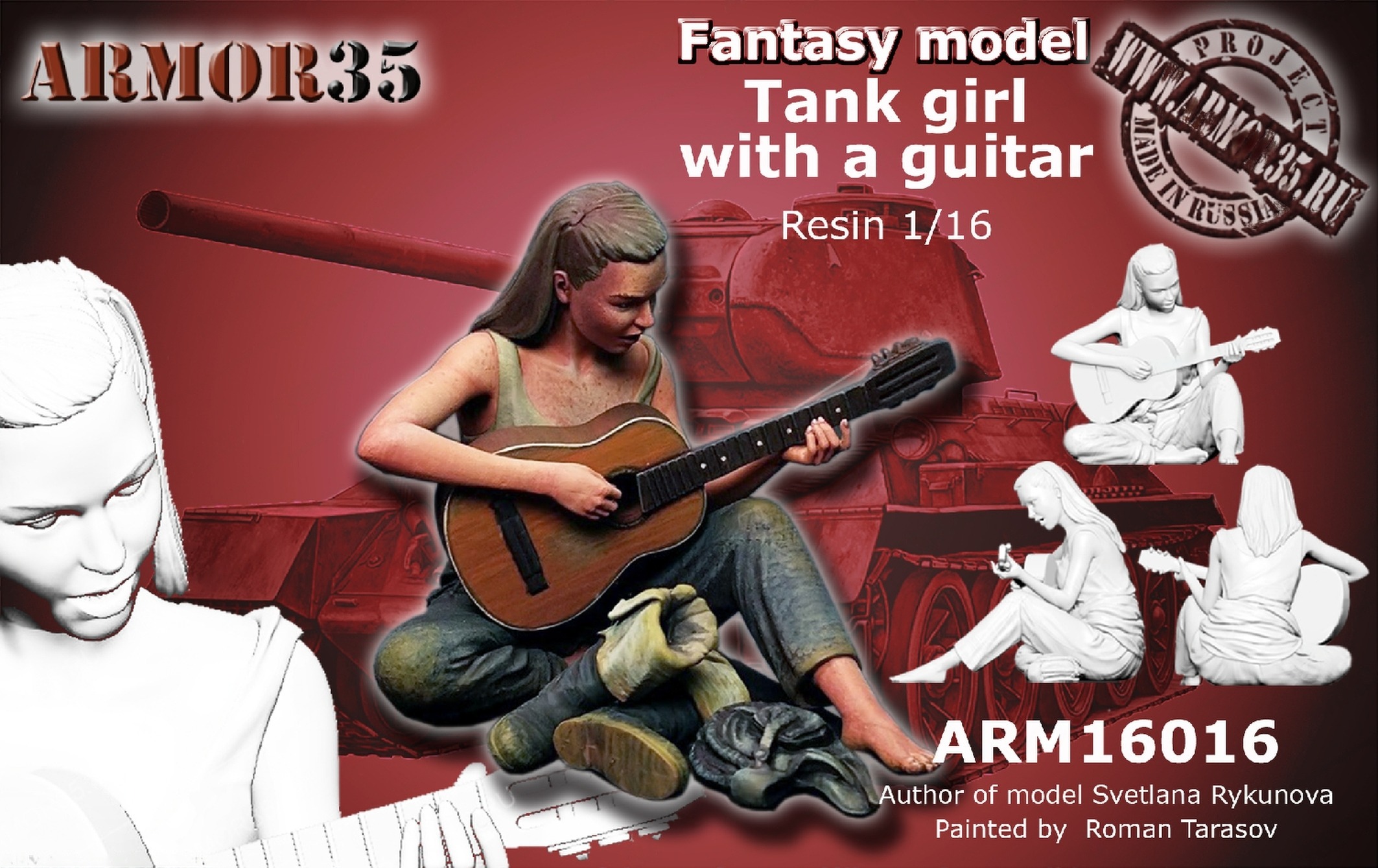 ARM16016 Танкистка с гитарой